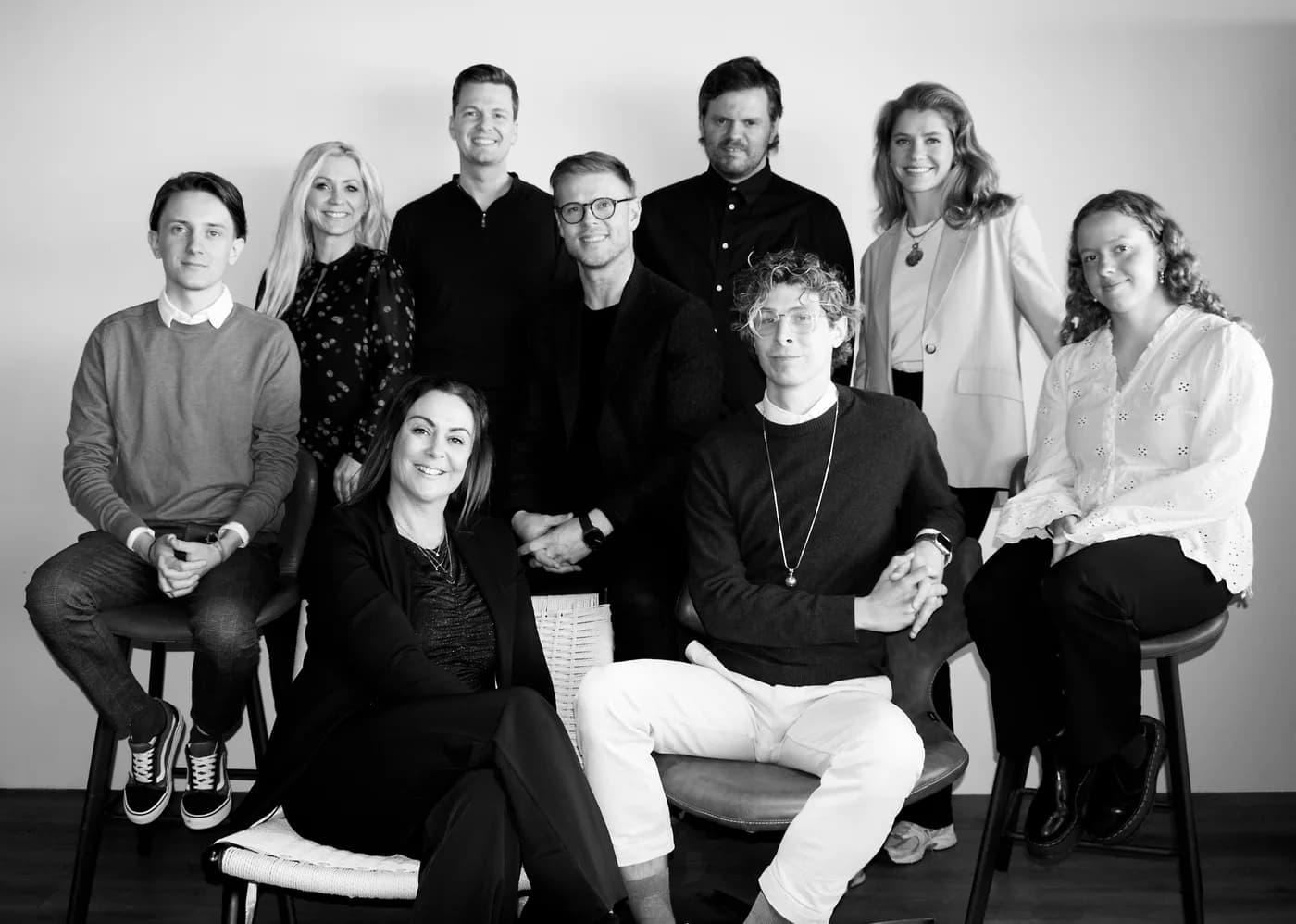 The Aurbjörg team photographed together in the office.
